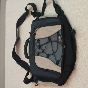 Eddie Bauer Green/White Messenger Bag/Satchel